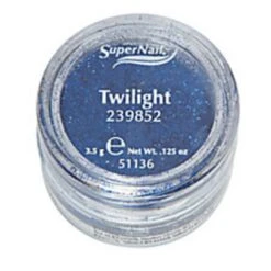 SUPER NAIL TWILIGHT - BLUE GLITTER .125 OZ